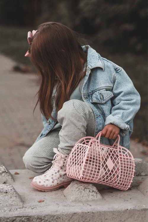 Ocieplane Botki Dziecięce Na Suwak Różowe Dolida