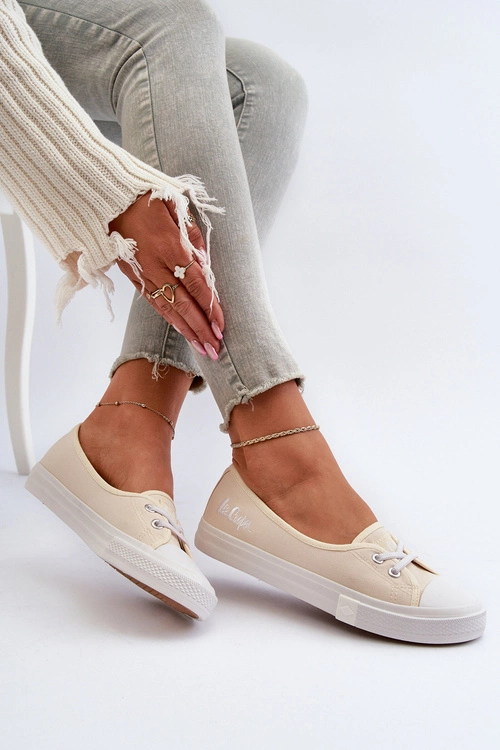 Tenisówki Trampki Damskie Lee Cooper LCW-24-31-2728 Beżowe