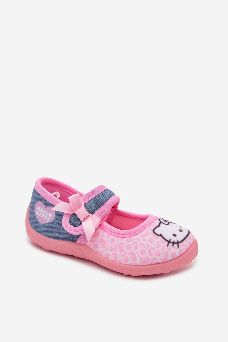 Balerinki Kapcie Dla Dziewczynki Na Rzep HELLO KITTY Różowe Shani