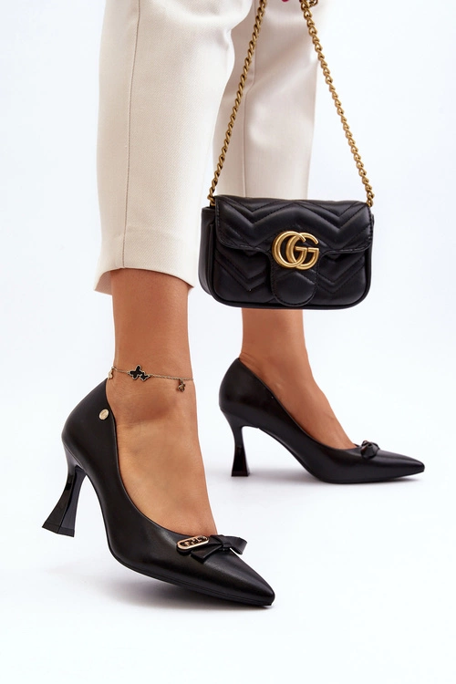 Szpiki Eko Skórzane Czarne Kismetti