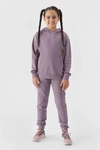 Dziewczęce Spodnie Dresowe Joggery 4F 4FJWMM00TTROF0828-51S Fioletowe