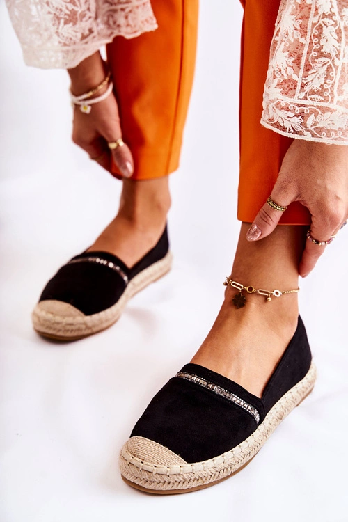 Klasyczne Wsuwane Damskie Espadryle Czarne Cersei