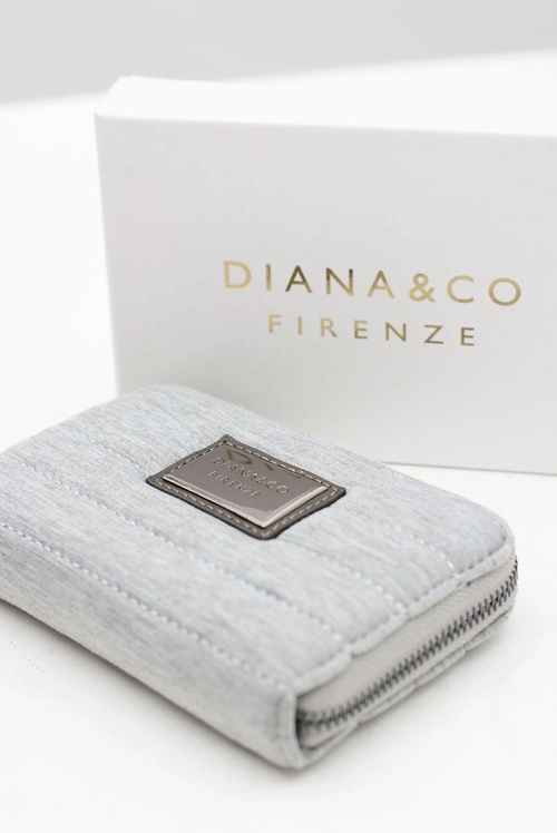 Mały Szary Damski Portfel DIANA&CO