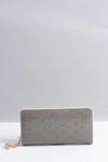 Portfel Damski Szare Duży Lakierowany Złoty Zamek