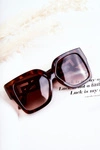 Damskie Modne Okulary Przeciwsłoneczne Marmurkowe V120045 Brązowe