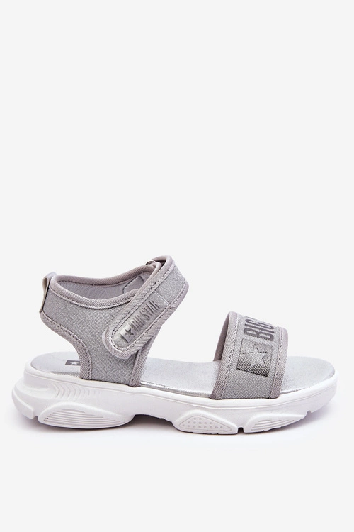 Dziecięce Sandałki Na Rzep Big Star LL374194 Srebrne