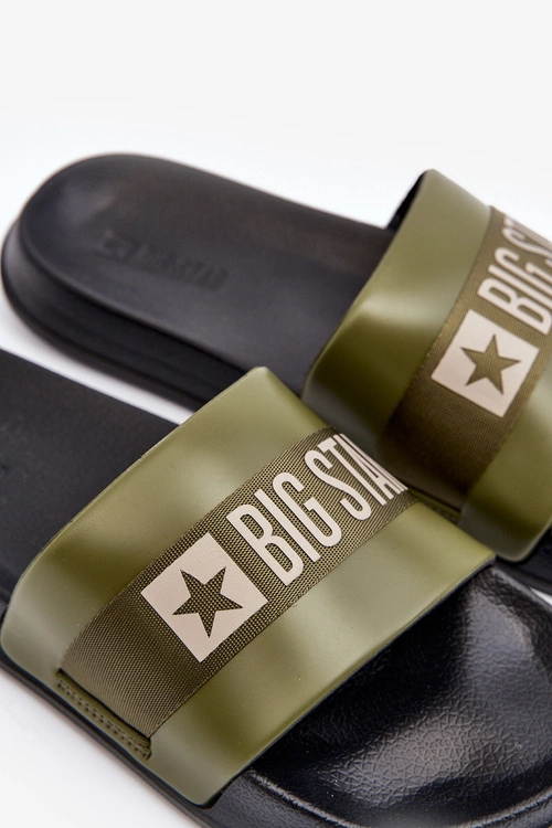 Męskie Klasyczne Klapki Big Star LL174458 Khaki