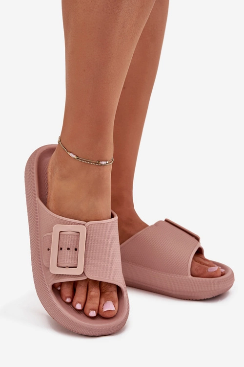 Piankowe Klapki Damskie Z Klamrą Vinceza 75207 Brudny Róż