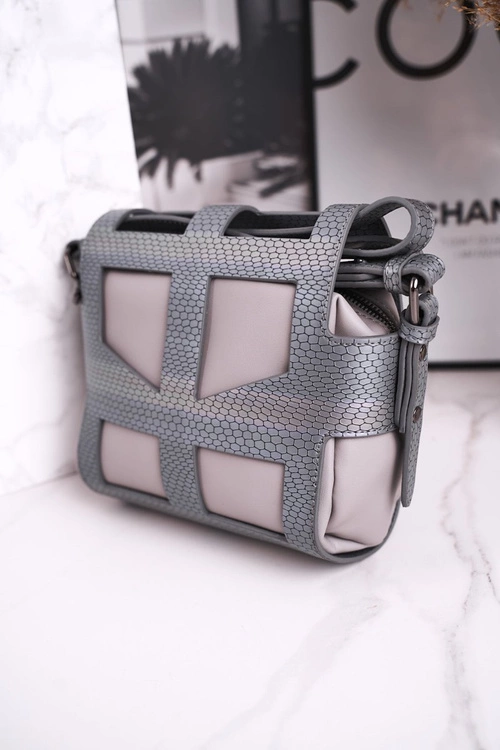 Mała Torebka Listonoszka NOBO NBAG-E4101-C019 Szara Połysk