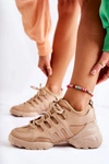 Damskie Sneakersy Sportowe Buty Beżowe Azella
