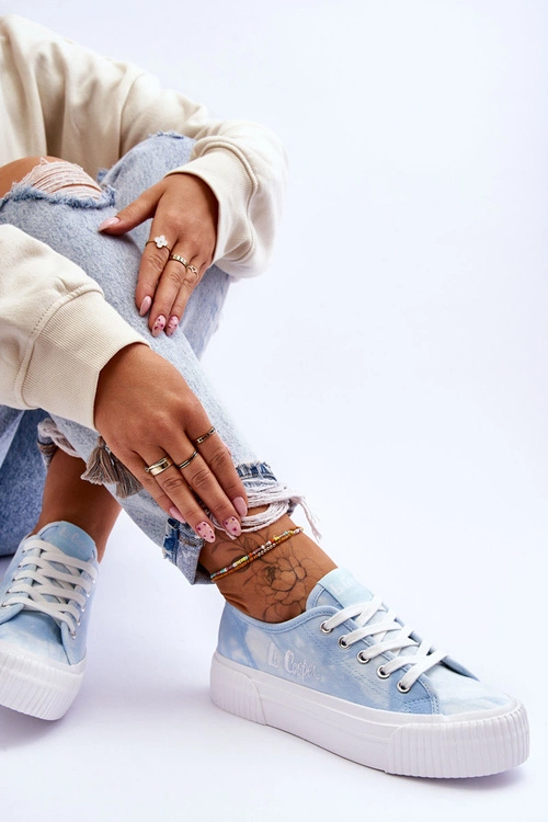 Trampki Na Platformie Lee Cooper LCW-23-31-1782L Niebieskie