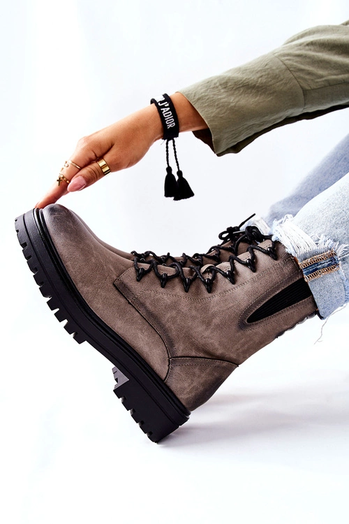 Botki Workery Ocieplane Sergio Leone Szare TR756