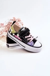 Dziecięce Trampki Materiałowe Print Czarne Buster
