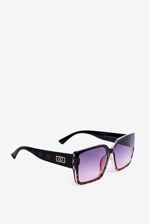 Okulary Przeciwsłoneczne Damskie UV400 Czarno-Brązowe