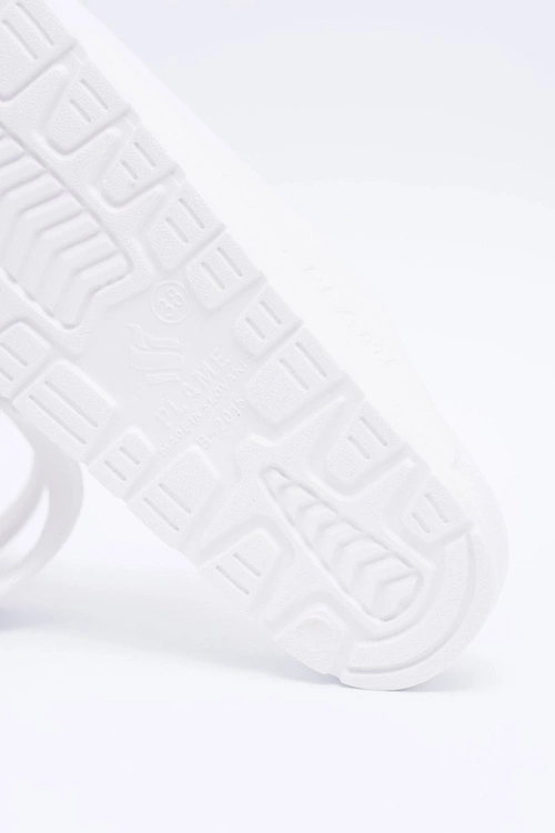 Klapki Damskie Lekkie Ogrodowe Białe