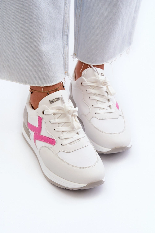 Sneakersy Damskie Na Platformie INBLU IN000362 Białe