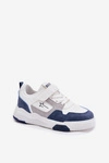 Lekkie Sneakersy Dziecięce Big Star RR374053 Biało-Niebieskie