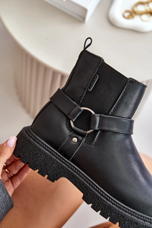 Botki Sztyblety Ocieplane Na Zamek Big Star OO274A128 Czarne