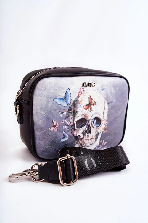 Skórzana Torebka Listonoszka GOE ZNJ011 Czarna