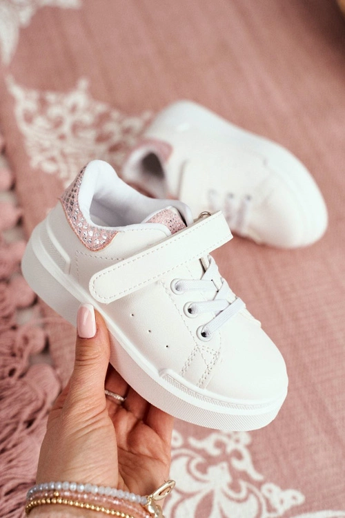 Obuwie Sportowe Dziecięce Na Rzep Białe Ilonka