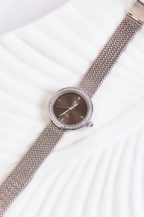 Damski Zegarek GG Luxe Srebrny Z Srebrną Tarcza