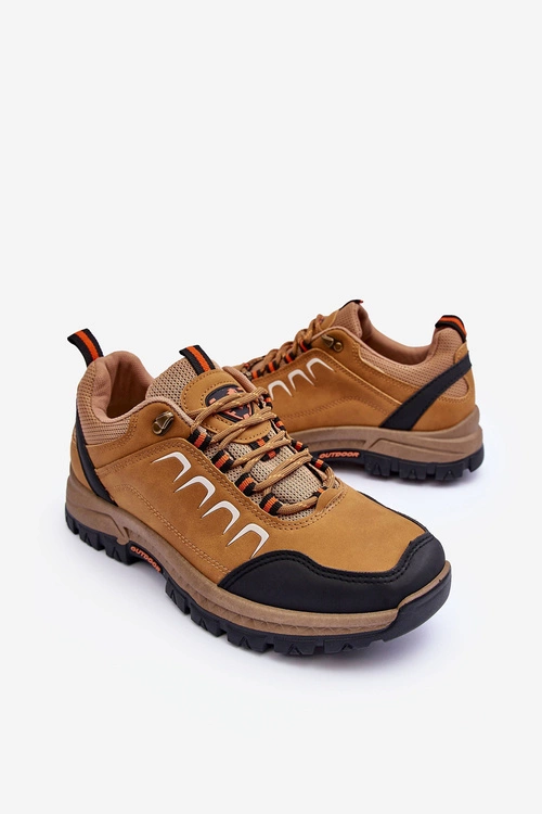 Męskie Buty Trekkingowe Niskie Brązowe Galas