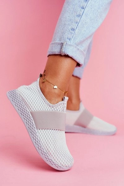 Damskie Sportowe Obuwie Wsuwane Lekkie Szare La Fiesta