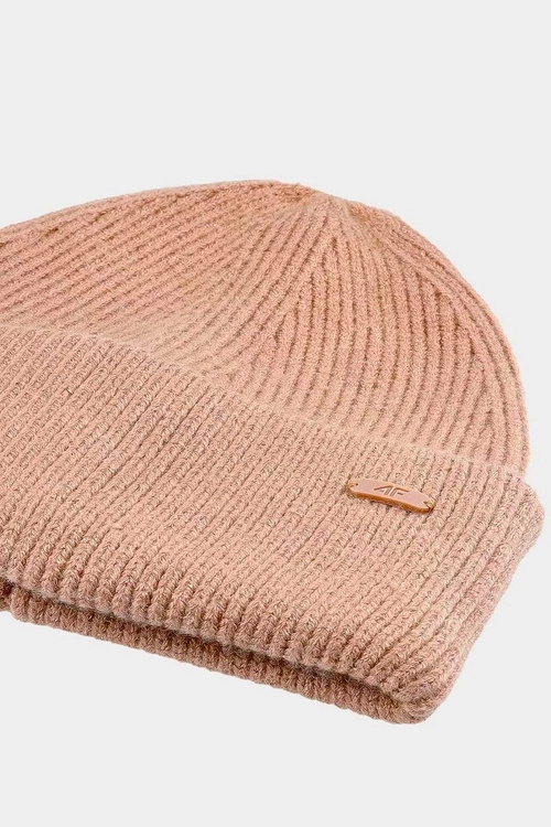 Zimowa Czapka Damska 4F 4FWAW24ACAPF447-82S Brązowa