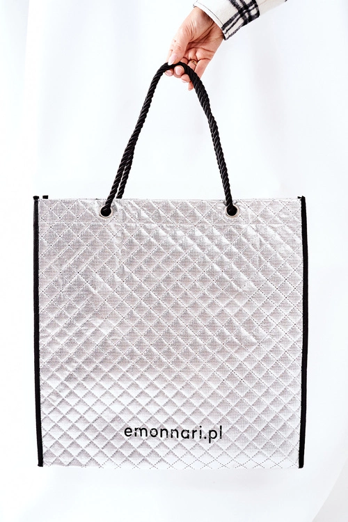 Damska Duża Torba Shopper Monnari NBAG0030-022 Srebrna