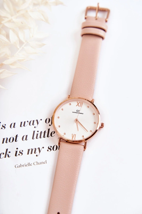 Damski Modny Zegarek Na Pasku Giorgio&Dario Beżowy