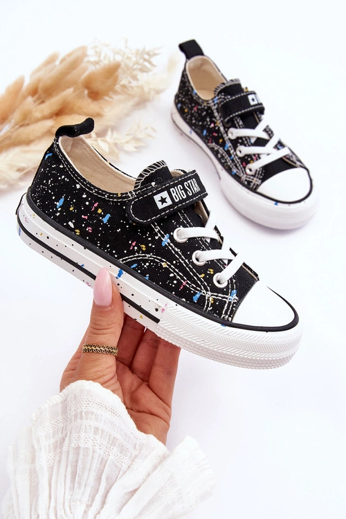 Dziecięce Trampki Na Rzep Big Star LL374063 Czarne