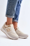 Buty Sportowe Sneakersy Damskie Beżowe Alettesa