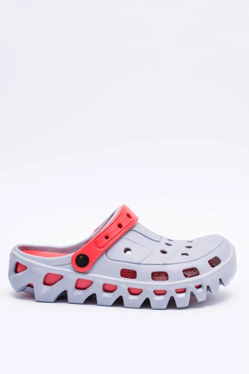 Szare Męskie Ogrodowe Lekkie Klapki Kroksy Eva