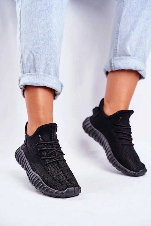 Damskie Sportowe Buty Lekkie Przewiewne Czarne Lumiere