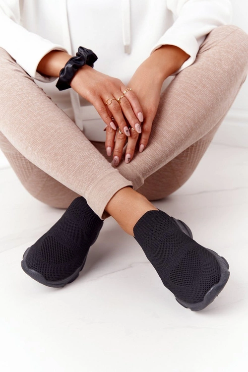 Damskie Sportowe Buty Slip-on Czarne Yoga Class