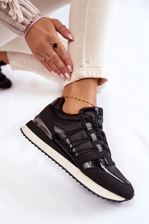 Damskie Modne Buty Sportowe Big Star KK274110 Czarne