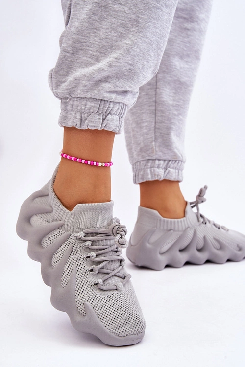 Damskie Wsuwane Sneakersy Szare Myles
