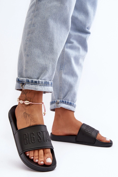 Damskie Piankowe Klapki Big Star MM274715 Czarne