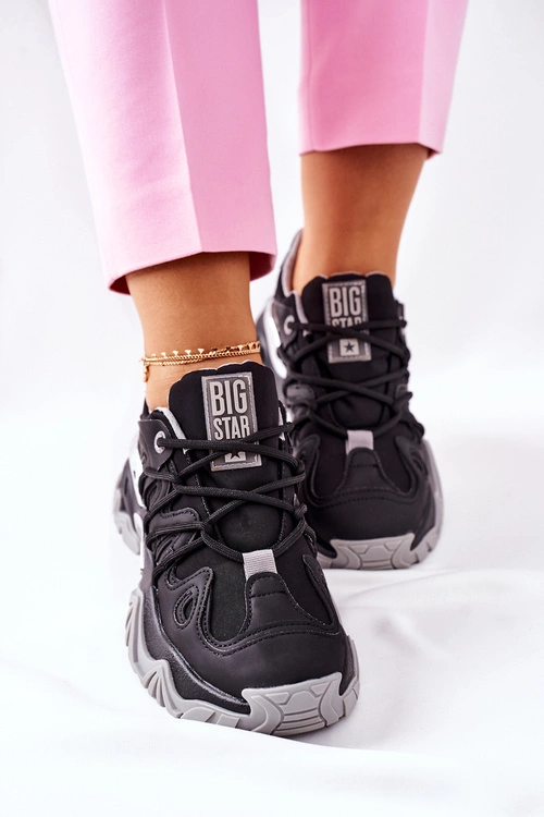 Damskie Sportowe Buty Memory Foam Big Star II274089 Czarne