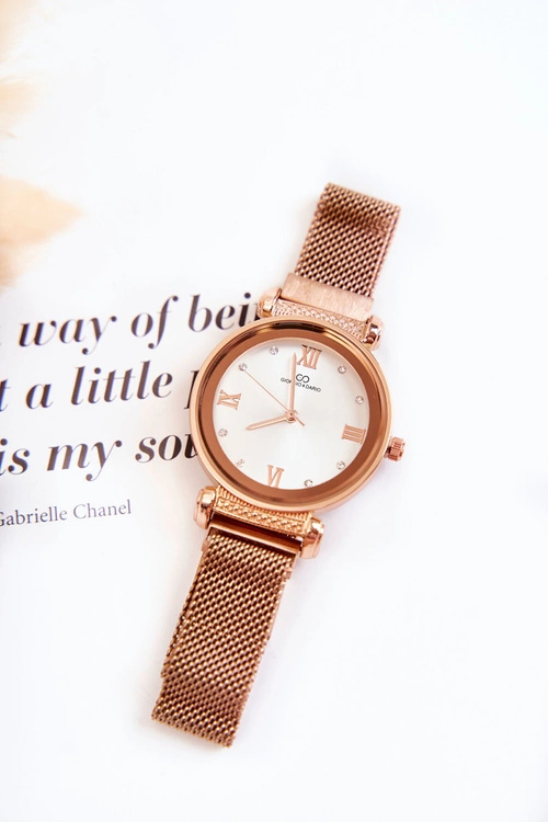 Damski Zegarek Giorgio & Dario Z Bransoletą Na Magnes Różowe Złoto