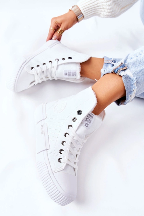 Damskie Ocieplane Trampki BIG STAR II274156 Białe