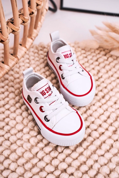 Dziecięce Klasyczne Niskie Trampki BIG STAR HH374193 Białe