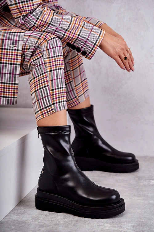 Wysokie Ocieplane Botki GOE KK2N4054 Czarne