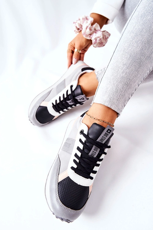 Sportowe Buty Memory Foam Big Star II274398 Szaro-Czarne