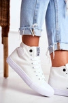 Damskie Wysokie Trampki Big Star FF274A171 Białe