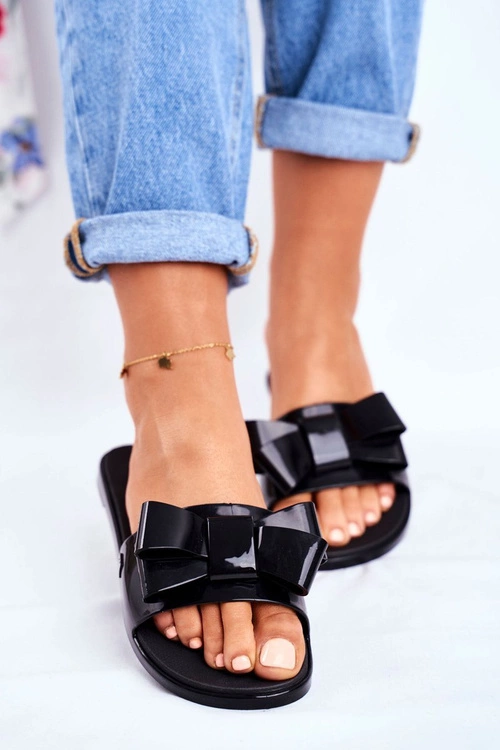 Damskie Klapki Pachnące Gumowe ZAXY Czarne FF285014