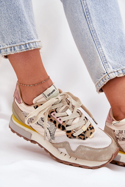 Sneakersy Buty Sportowe Damskie D.Franklin DFSH378006 Złote