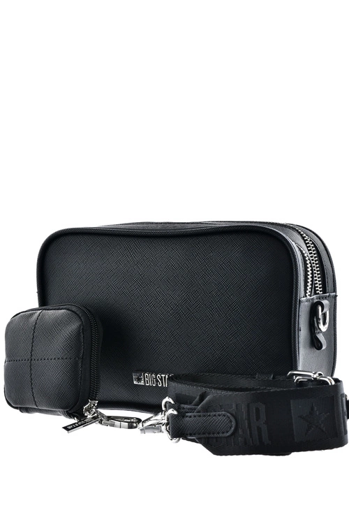 Skórzana Torebka Listonoszka Big Star LL574111 Czarna