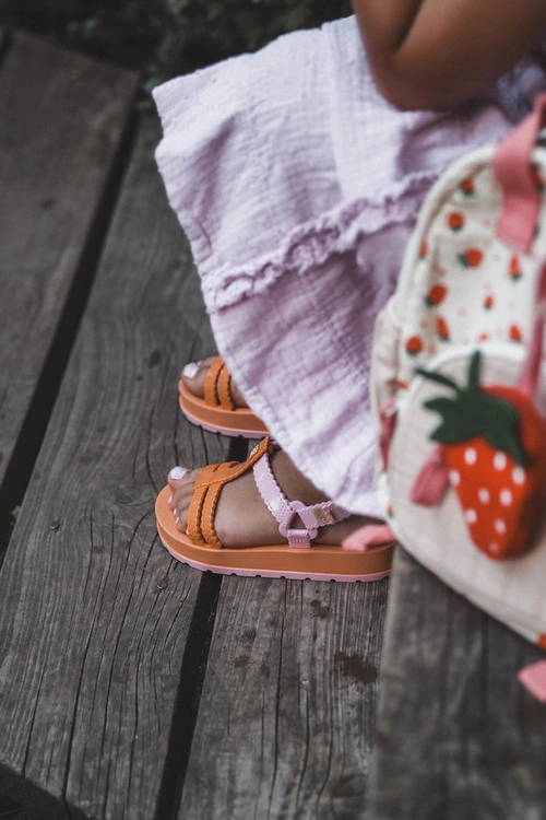 Dziecięce Pachnące Sandałki Na Rzep ZAXY LL385026 Pomarańczowe