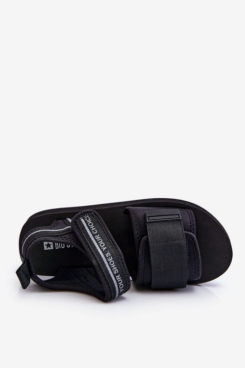 Damskie Sandały Na Rzepy Big Star LL274784 Czarne